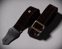 Get'm Get'm Boujee Velvet Tourmaline Brown 2" Guitar Strap