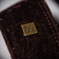 Get'm Get'm Boujee Velvet Tourmaline Brown 2" Guitar Strap