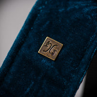 Get'm Get'm Boujee Velvet Aquamarine Teal 2" Guitar Strap