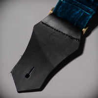 Get'm Get'm Boujee Velvet Aquamarine Teal 2" Guitar Strap