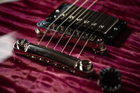 Gibson Les Paul Custom 5A Quilt Top Trans Violet Natural Back Custombucker Pickups # CS400340