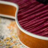Gibson Les Paul Custom 5A Quilt Top Trans Violet Natural Back Custombucker Pickups # CS400340