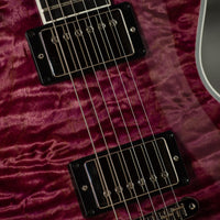 Gibson Les Paul Custom 5A Quilt Top Trans Violet Natural Back Custombucker Pickups # CS400340