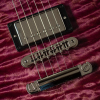 Gibson Les Paul Custom 5A Quilt Top Trans Violet Natural Back Custombucker Pickups # CS400340