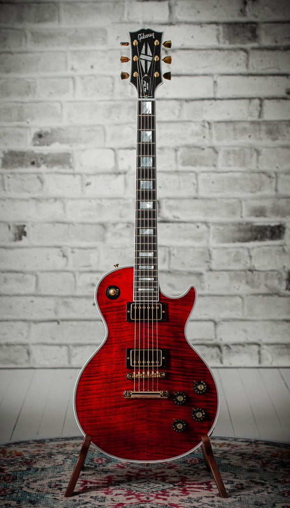 Gibson Les Paul 1968 Custom Red Tiger Figured Maple Neck Stinger Headstock #601598