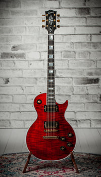 Gibson Les Paul 1968 Custom Red Tiger Figured Maple Neck Stinger Headstock #601598