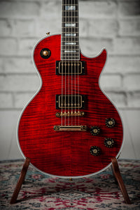 Gibson Les Paul 1968 Custom Red Tiger Figured Maple Neck Stinger Headstock #601598