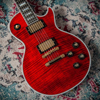 Gibson Les Paul 1968 Custom Red Tiger Figured Maple Neck Stinger Headstock #601598