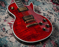 Gibson Les Paul 1968 Custom Red Tiger Figured Maple Neck Stinger Headstock #601598