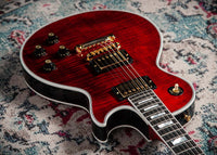Gibson Les Paul 1968 Custom Red Tiger Figured Maple Neck Stinger Headstock #601598