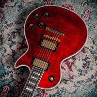 Gibson Les Paul 1968 Custom Red Tiger Figured Maple Neck Stinger Headstock #601598