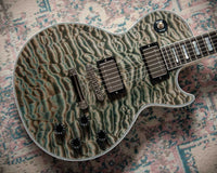 Gibson Les Paul Custom 7A Quilted Maple Top Ocean Blue TV White Back #CS503236