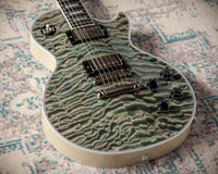 Gibson Les Paul Custom 7A Quilted Maple Top Ocean Blue TV White Back #CS503236