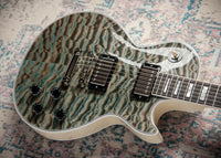 Gibson Les Paul Custom 7A Quilted Maple Top Ocean Blue TV White Back #CS503236