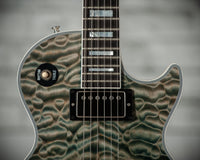 Gibson Les Paul Custom 7A Quilted Maple Top Ocean Blue TV White Back #CS503236