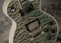 Gibson Les Paul Custom 7A Quilted Maple Top Ocean Blue TV White Back #CS503236