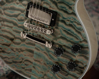 Gibson Les Paul Custom 7A Quilted Maple Top Ocean Blue TV White Back #CS503236