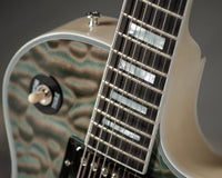 Gibson Les Paul Custom 7A Quilted Maple Top Ocean Blue TV White Back #CS503236