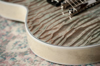 Gibson Les Paul Custom 7A Quilted Maple Top Ocean Blue TV White Back #CS600203