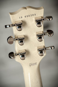 Gibson Les Paul Custom 7A Quilted Maple Top Ocean Blue TV White Back #CS600203
