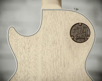 Gibson Les Paul Custom 7A Quilted Maple Top Ocean Blue TV White Back #CS600203