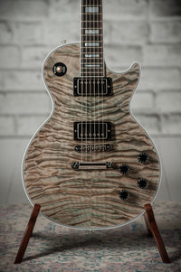 Gibson Les Paul Custom 7A Quilted Maple Top Ocean Blue TV White Back #CS600203