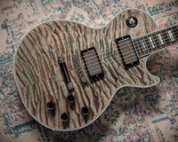 Gibson Les Paul Custom 7A Quilted Maple Top Ocean Blue TV White Back #CS600203