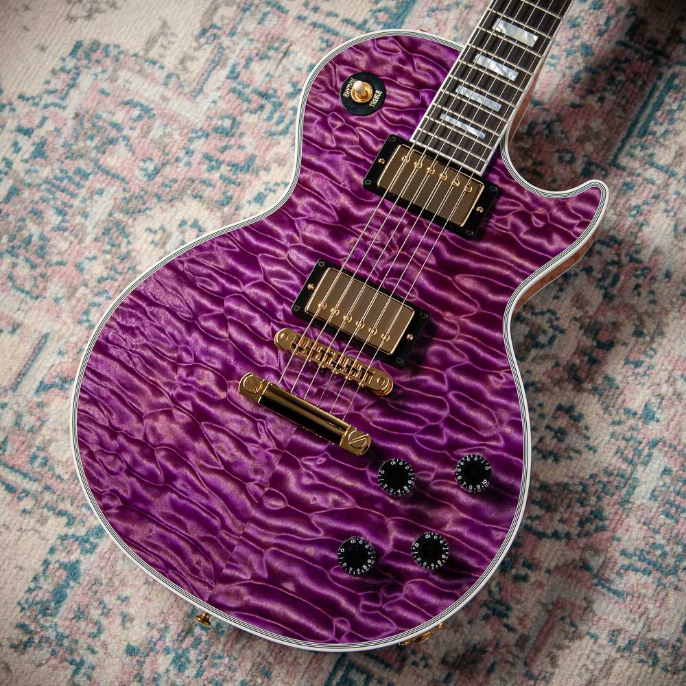 Gibson Les Paul Custom 7A Quilted Maple Top Violet #CS501029