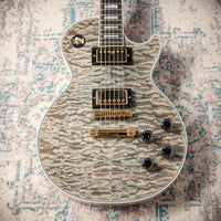 Gibson M2M Les Paul Custom 7A Quilt Ocean Blue, TV White Back, Custom Buckers #CS501094 Used
