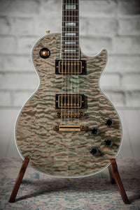 Gibson M2M Les Paul Custom 7A Quilt Ocean Blue, TV White Back, Custom Buckers #CS501094 Used