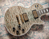 Gibson M2M Les Paul Custom 7A Quilt Ocean Blue, TV White Back, Custom Buckers #CS501094 Used