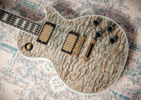 Gibson M2M Les Paul Custom 7A Quilt Ocean Blue, TV White Back, Custom Buckers #CS501094 Used