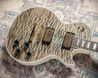 Gibson M2M Les Paul Custom 7A Quilt Ocean Blue, TV White Back, Custom Buckers #CS501094 Used