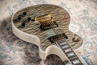 Gibson M2M Les Paul Custom 7A Quilt Ocean Blue, TV White Back, Custom Buckers #CS501094 Used