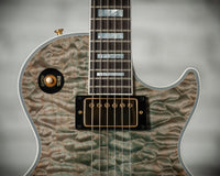 Gibson M2M Les Paul Custom 7A Quilt Ocean Blue, TV White Back, Custom Buckers #CS501094 Used