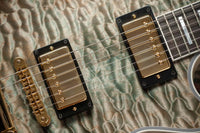 Gibson M2M Les Paul Custom 7A Quilt Ocean Blue, TV White Back, Custom Buckers #CS501094 Used