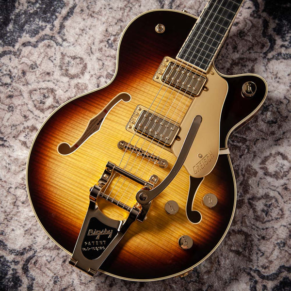 Gretsch Broadkaster® Jr. LX Figured Center Block with String-Thru Bigsby® Caramel Dawn #JT25113577