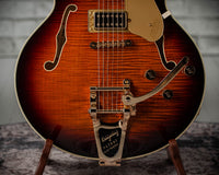 Gretsch  Broadkaster® LX Figured Center Block with String-Thru Bigsby® Havana Burst #JT25113702