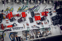 Soldano SLO-100 Custom Head White Tolex Metal Grill Purple Panel Signed