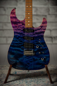 James Tyler Studio Elite  Quilt Top Blue Purple Fade Roasted Neck #24246