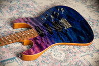 James Tyler Studio Elite  Quilt Top Blue Purple Fade Roasted Neck #24246