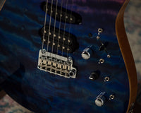 James Tyler Studio Elite  Quilt Top Blue Purple Fade Roasted Neck #24246
