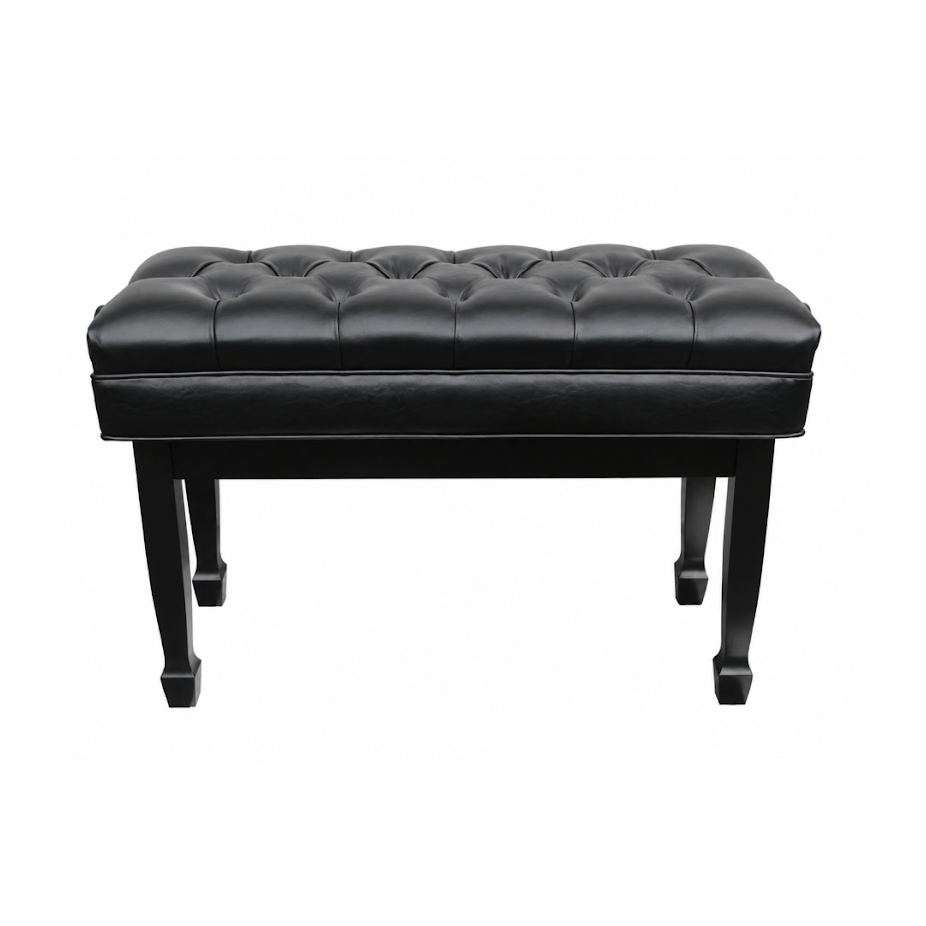 Jansen Duet Adjustable Artist Bench J3 Black Leather