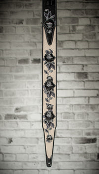 Jodi Head Stella Rose Bone Leather Black Roses Strap