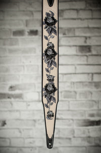 Jodi Head Stella Rose Bone Leather Black Roses Strap