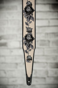 Jodi Head Stella Rose Bone Leather Black Roses Strap