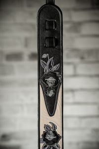 Jodi Head Stella Rose Bone Leather Black Roses Strap