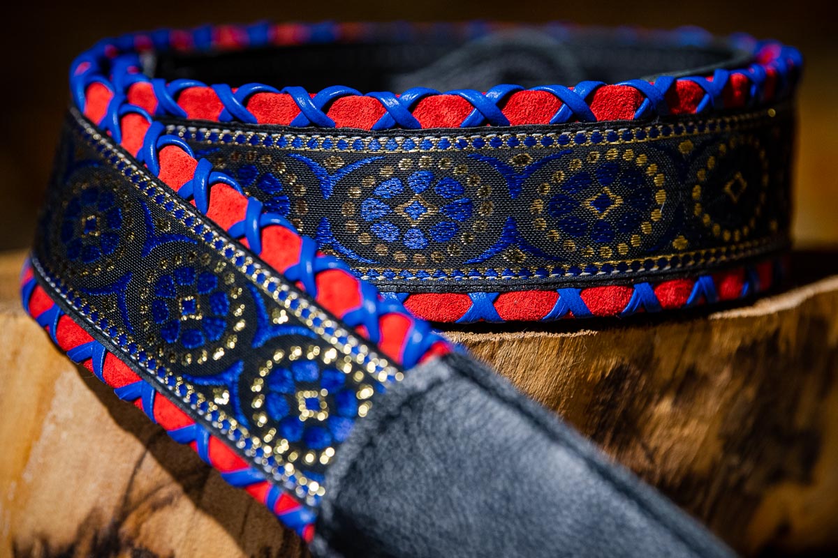 Jodi Head Brocade Laced Adel Blue Strap