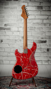 Novo Idris H1 NAMM Signature Red/Black/White Splatter #DF0113