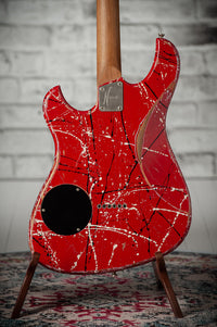 Novo Idris H1 NAMM Signature Red/Black/White Splatter #DF0113